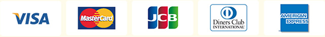 VISA MasterCard JCB Diners Club AMERICAN EXPRESS